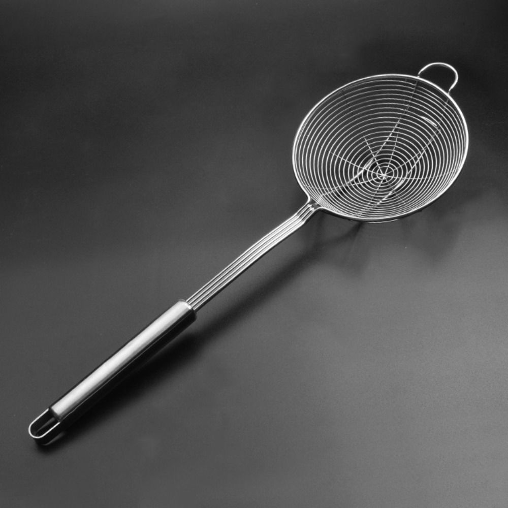 Large leakage hole Colander Stainless Steel Ladle Skimmer Spider Mesh Strainer  French Fries