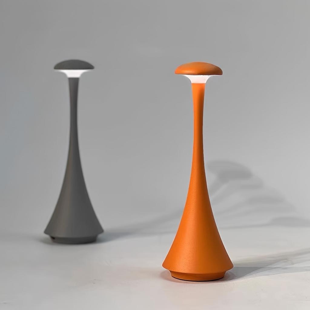 Перезаряжаемая настольная лампа, Бесступенчатая регулировка яркости, Современная настольная лампа с сенсорным управлением - 3 цвета (Прохладный/Естественный/Теплый), Настольная лампа для спальни для украшения дома