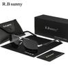 RBsunny Fashion Driving Sunglasses Men's Polarized Aluminum Anti-UV400 Glasses Women High Quality Anti-Glare Large Frame Eyewear
