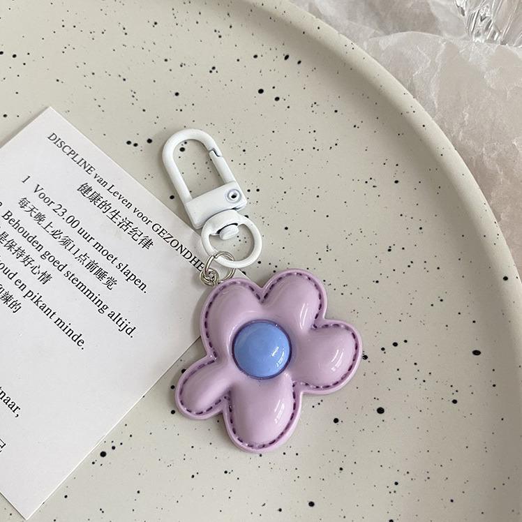 Creative Colorful Bright Irregular Flower Keychain DIY Bean Pendant Versatile Bag Pendant Decoration Gift