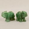 Fashion Ornaments Aventurine Green Jade Stone Hand Carved Natural Craving Elephant Statue Decor Car Decoration Supplies Easy Accessibility