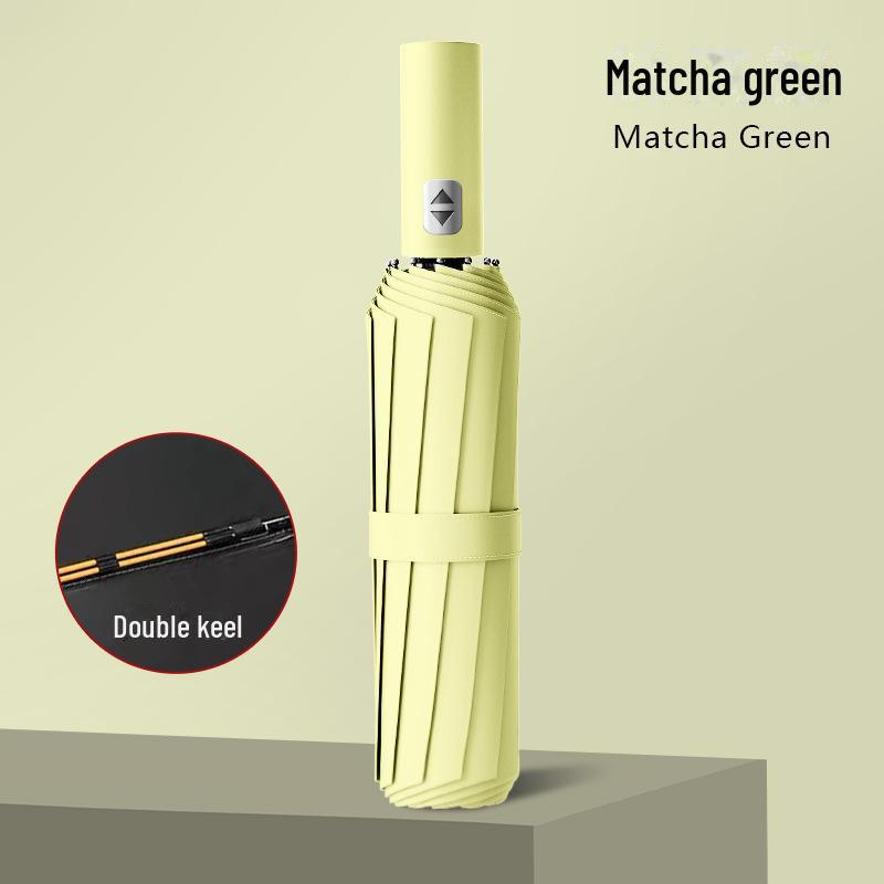 24-Bone Automatic Folding Umbrella with Large Sun Protection for All Weather