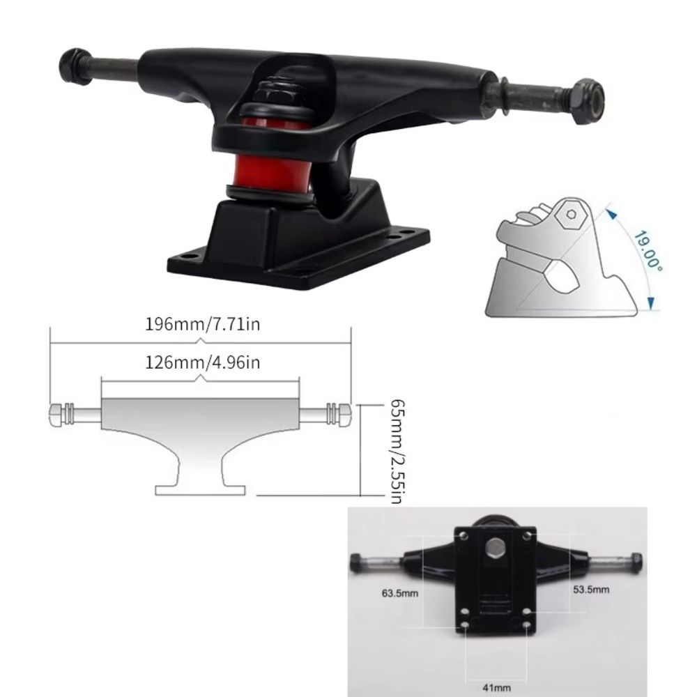 Impacts Resistance 5inch Skateboard Trucks Double Rocker Skateboard Bridge  Outdoor Sports