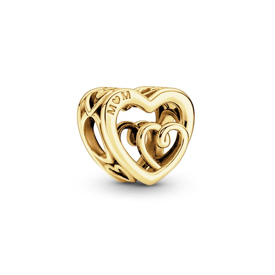 Sparking Gold Animal Heart Clip Charm Beads Dangle Fit Original Snake Bracelet Necklace Beads For Diy Jewelry Women Gift