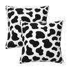 1pc Cow Print Farmhouse Throw Pillow Covers 18x18 Inch Black and White Pillow Cas...