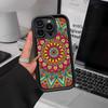 Indian Pattern Mandala Silicone Soft Phone Case For IPhone 17 16 15 14 Plus 13 12 Mini 11 Black Cover