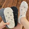 Bow Mesh Boat Socks Women'S Cotton Breathable Summer Thin Low-Top Shallow-Mouth Socks Non-Slip And Non-Slip Women'S Socks