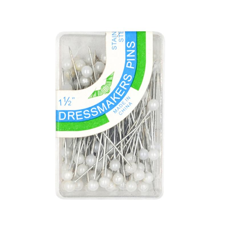 100 шт./кор. Длинные круглые жемчужные иглы, хиджабные клипсы, броши, острые металлические булавки для хиджаба