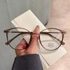 Vintage Style Glasses Frame For Women Round Shape Anti Blue Light Eyeglass Frames  Material Women'S Glasses