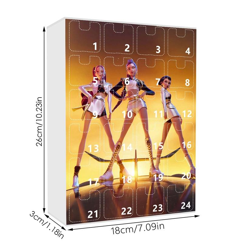 New Kpop Demon Hunters Advent Calendar Rumi Mira Zoey Tiger K Pop Demon Hunters Christmas Countdown Advent Calendar Gift 24 Days