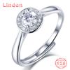 Lindon женское классическое кольцо из стерлингового серебра 925 пробы с муассанитом женские ювелирные изделия свадебный подарок для вечеринки