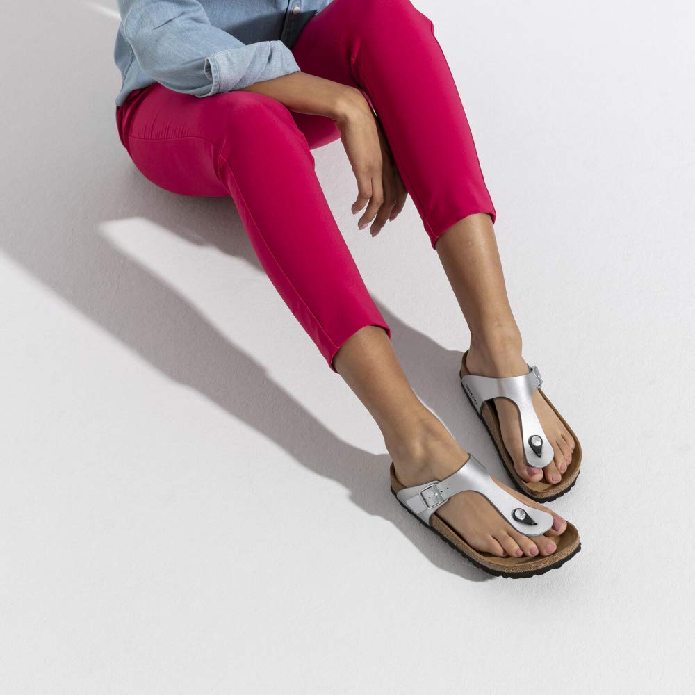 Сандалии BIRKENSTOCK Gizeh Серебристые EU 40