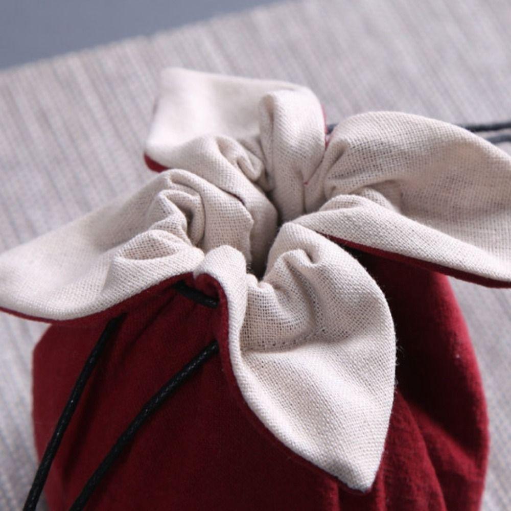Multi-Function Thickened Cotton Storage Bag Durable Portable Tea Cup Pouch Convenient Cotton Teacup Storage Bag Outdoor
