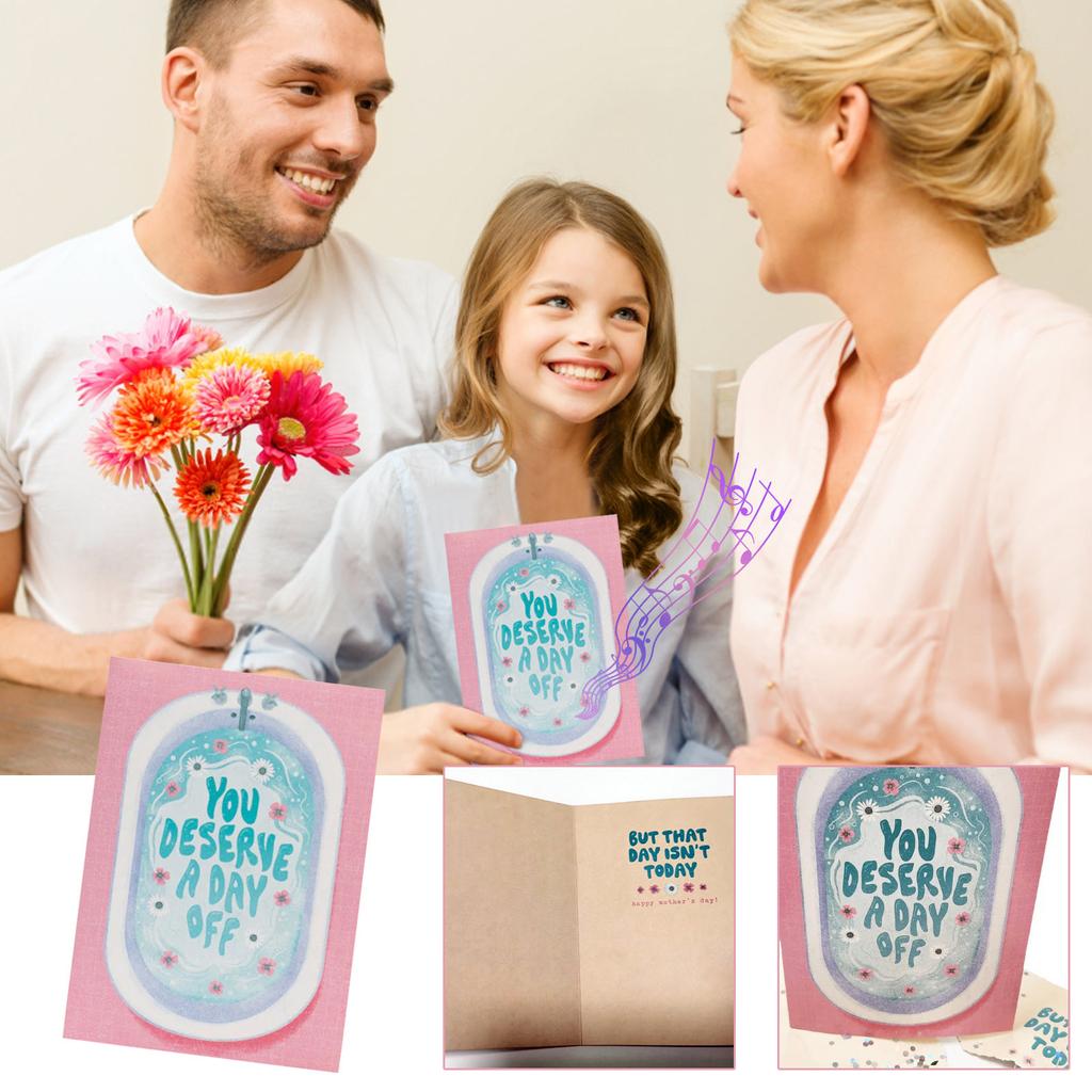 Clown Greeting Prank Card,Eternal Mom Mother's Card With: Non Stop Mom Singing Card With Glitter - Double Prank - Guaranteed Laughter