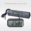 Mini Thermometer Electronic Digital Car Thermometer Indoor Outdoor Multifunction Thermometer with Probe Time Temperature Display