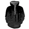 European and American Spring and Autumn Men's and Women's 3D Digital Printed Loose Fashion Casual Solid Color Hoodie