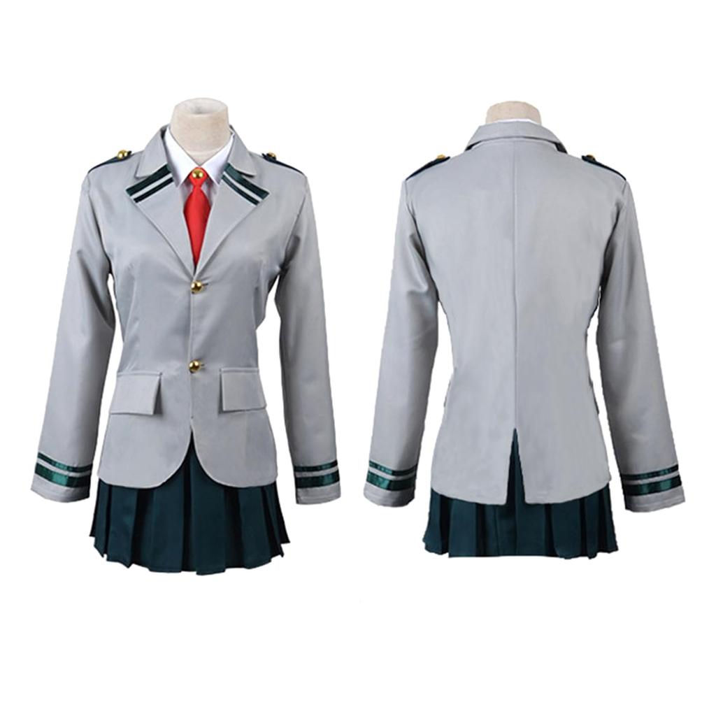 [Milky Time] My Hero Academia Cosplay Anime Uniform Wig for Halloween (Skirt Set, Size L)