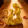 Abstract Women Cat Figurine 3D Printed Female Kitten Statue Sculpture Home Office Desktop Decoration Ornament
