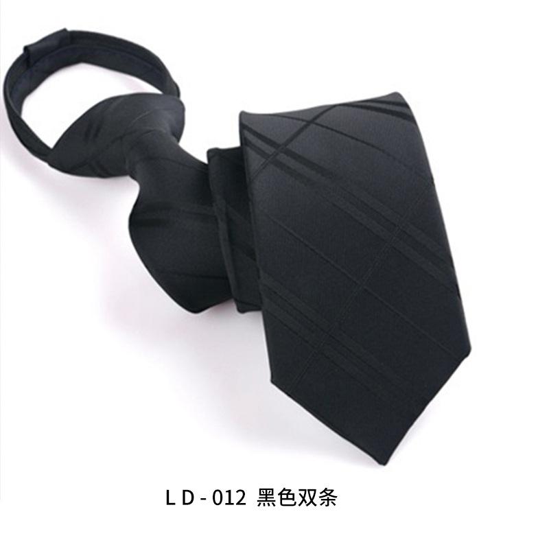 Wind Dress Jacquard Polyester Zipper Tie Men'S Business Occupation Easy To Pull Lazy Tie
