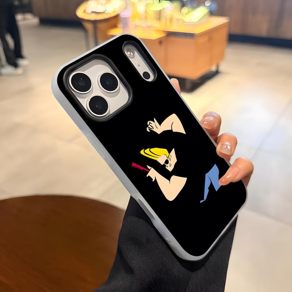 Аниме чехол для телефона Джонни Браво для iPhone 17 Air 16 E 15 14 Plus 13 12 11 Pro Max Желейный 2-в-1 Защитный чехол