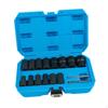 16Pcs Damaged Bolt Extractor Set Easy Out with Rods Storage Box 1/2 Drive Extraction Socket