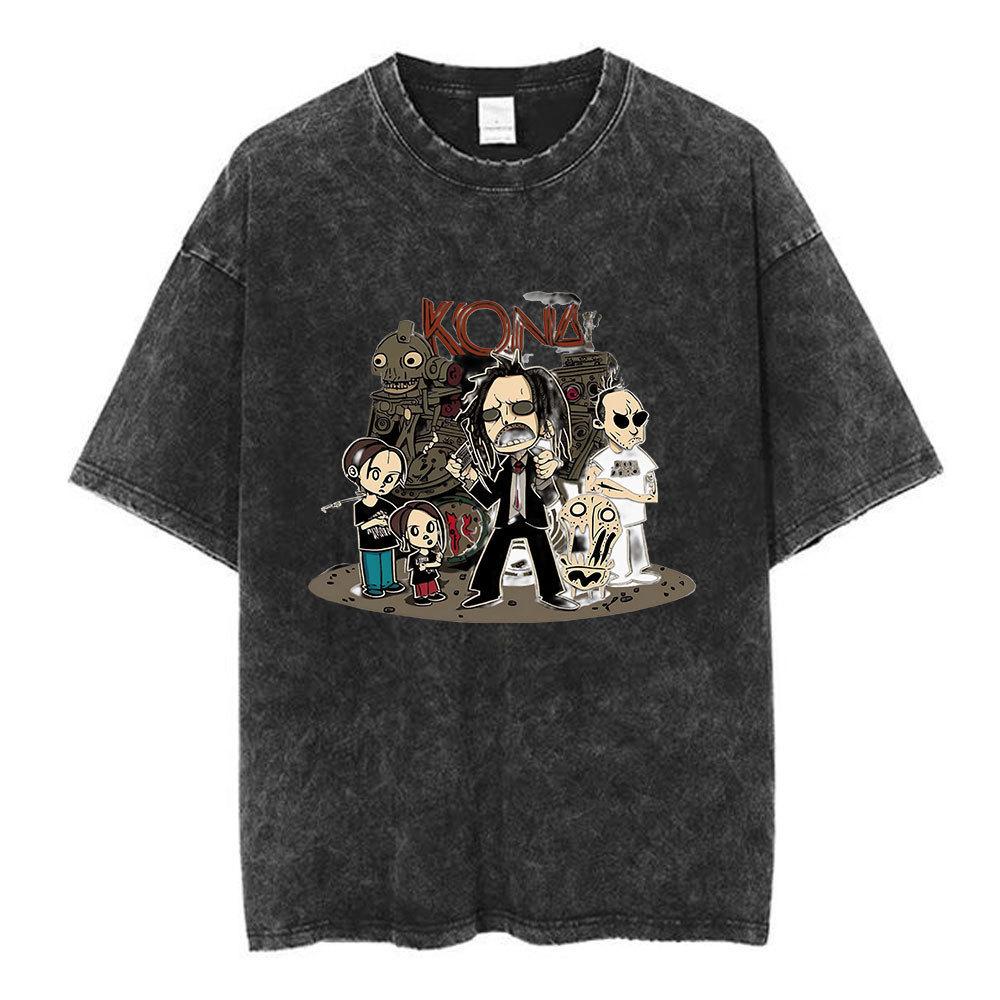 Футболка Cohen Skeleton Wings Black Washed с рисунком Metal Gothic Rock Band, топ, мужские и женские универсальные хлопковые футболки