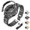 Металлический ремешок+чехол для Samsung Galaxy Watch7 6 5 4 40мм 44мм Браслет из нержавеющей стали с бриллиантами и бампер-крышка Аксессуар