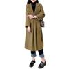 Women's Winter Warm Tweed Coat Knee-length Slim Coat Business Windproof Warm Coat