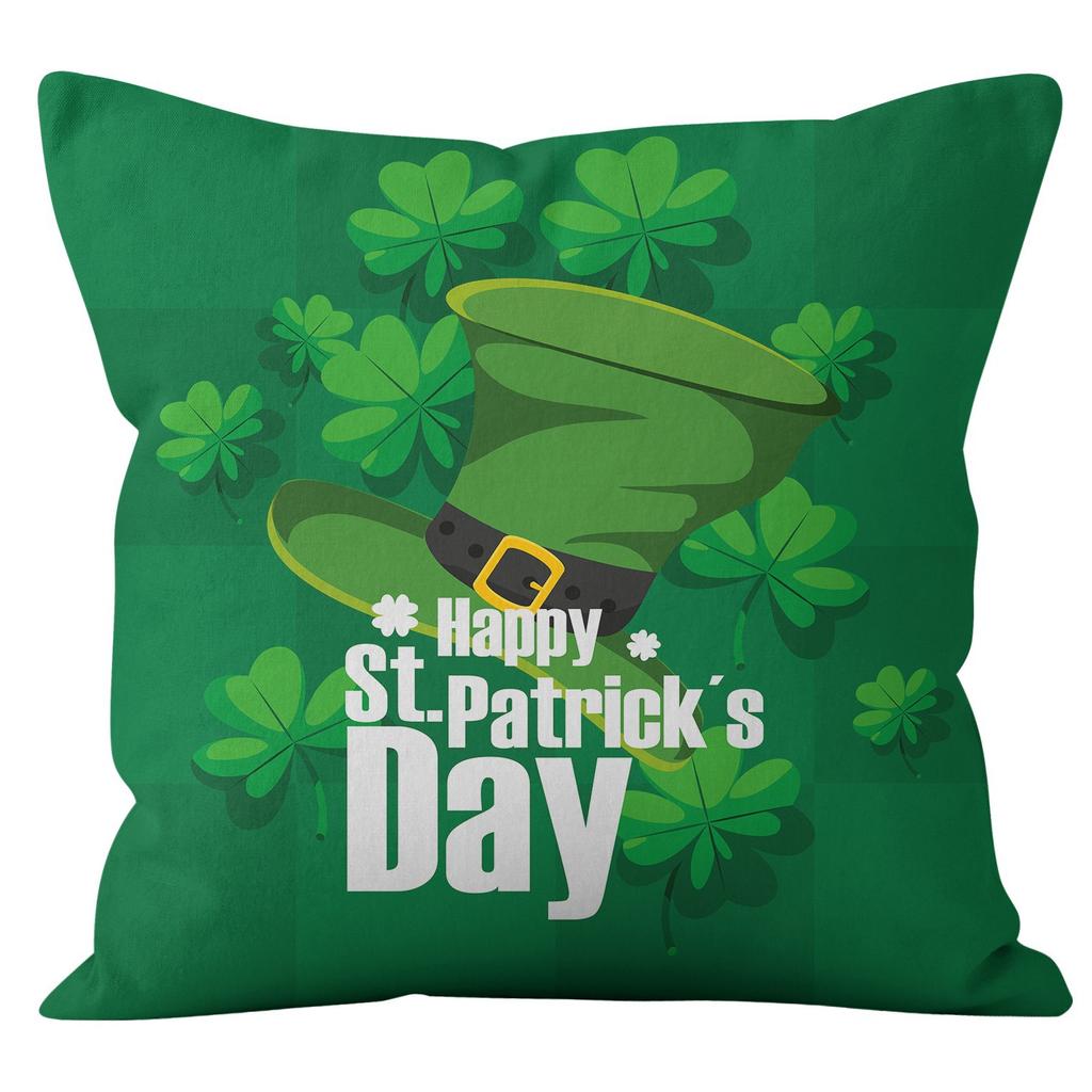 Наволочка для дома Ст. Наволочка на День святого Патрика Четырехлистный клевер Клетчатая Наволочка на диванную подушку