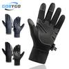 Gobygo Зимние перчатки Теплые Нескользящие Сенсорный экран Водонепроницаемые Утолщенные Перчатки Для активного отдыха Рыбалки Бега Велосипеда Вождения