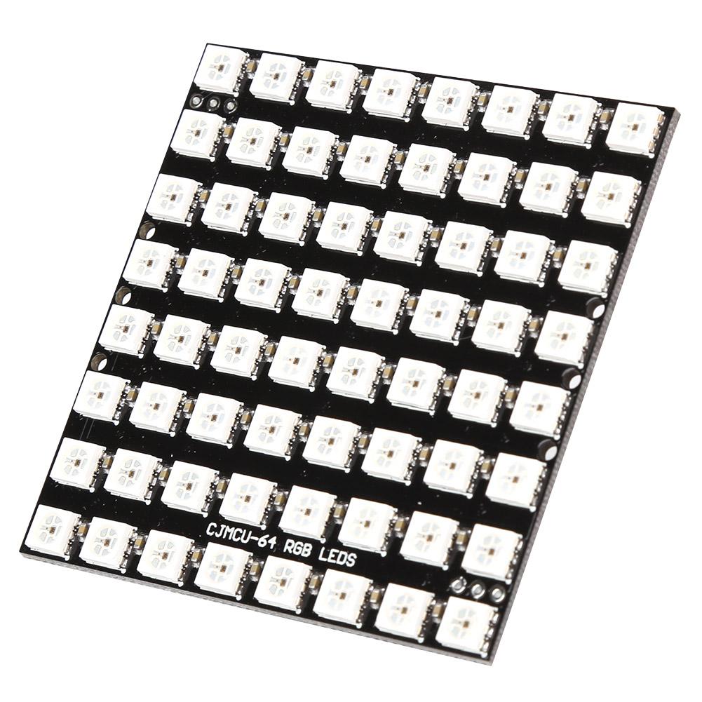 64Digit LED Development Board with Built In Full Color Driver WS2812 5050 RGB LED 5VDC