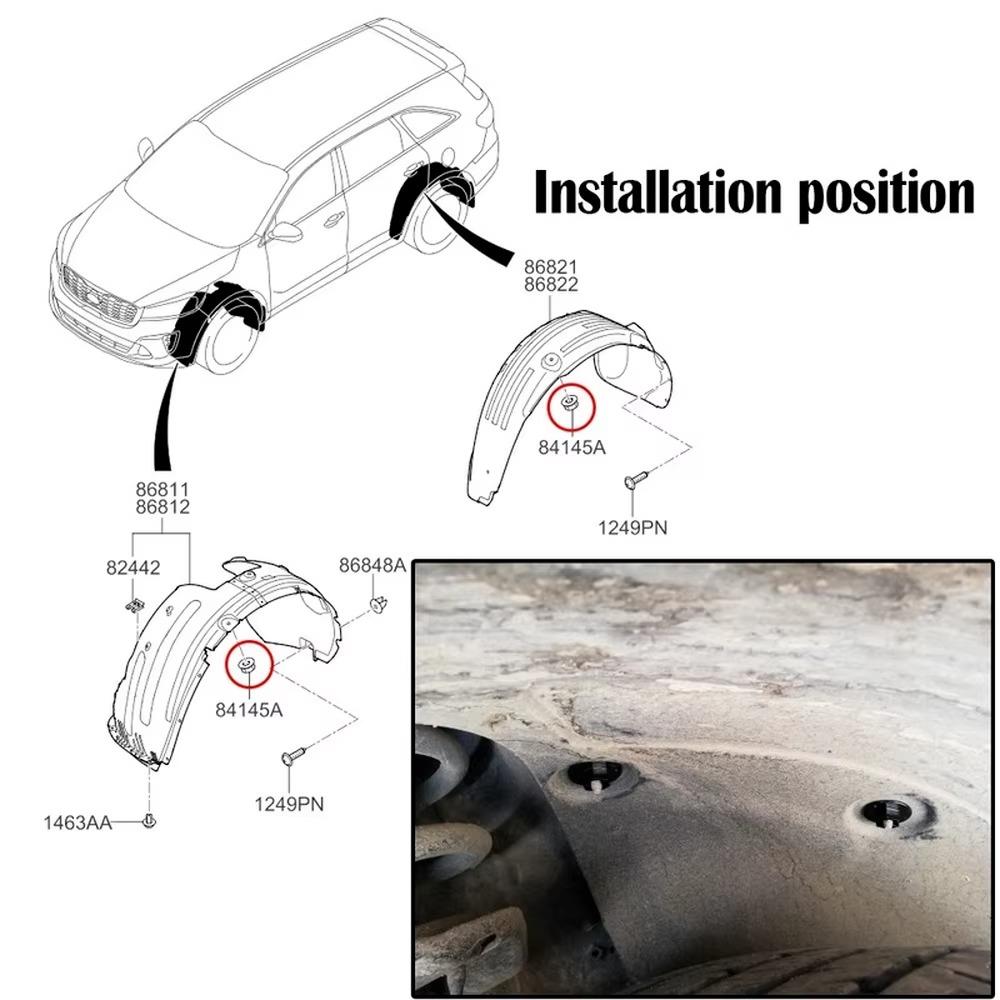 10X Гайка-зажим брызговика подкрылка для Kia Cadenza Carens Carnival Forte Magentis Mohave Morning Niro Quoris K3 K5 K7 K9