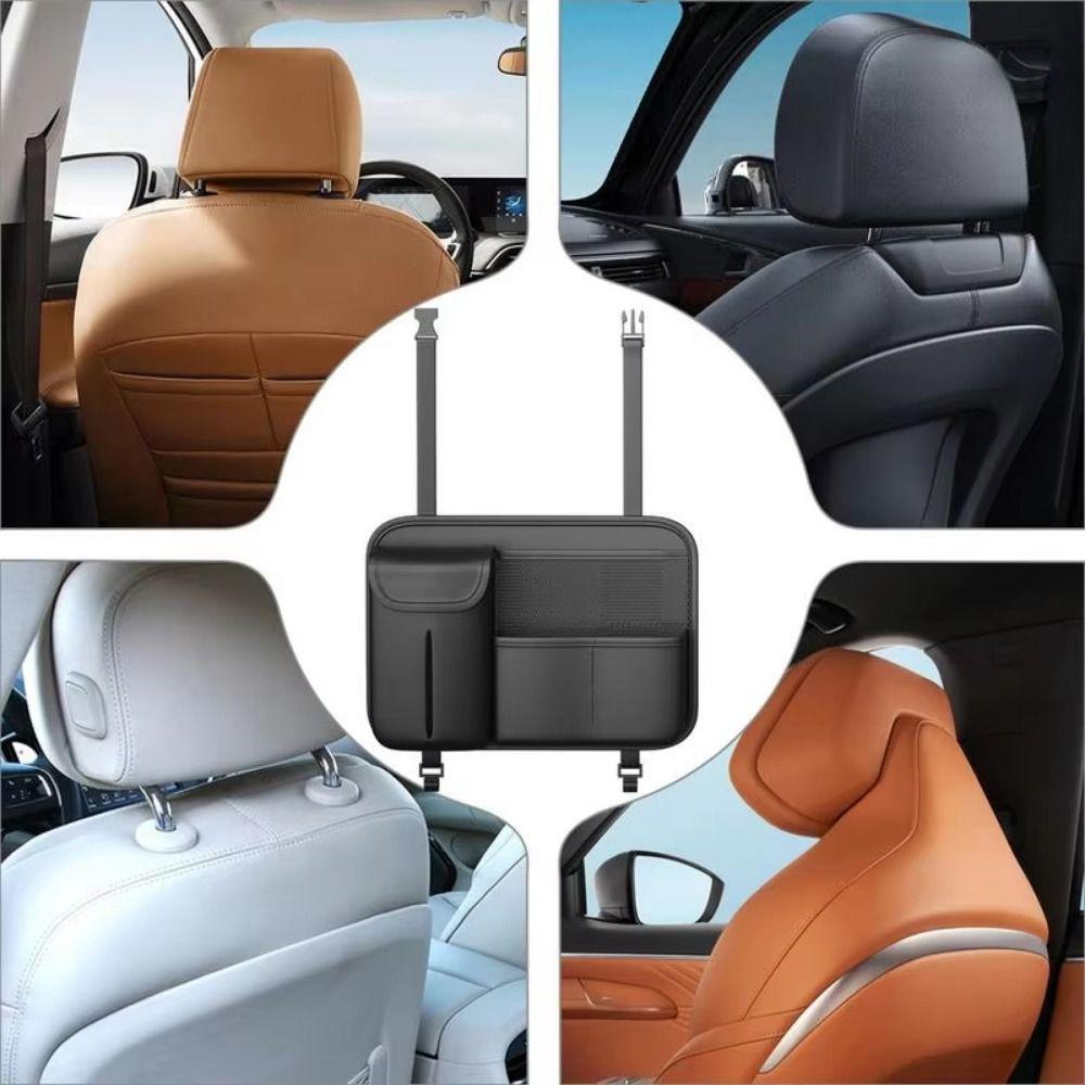 Household Car Back Seat Organizer PU Leather Vehicle Hanging Container Car Accessories