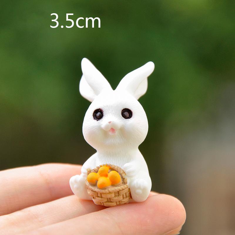 Rabbit Easter Figurine Micro Landscape Diy Home Decor Miniature Fairy Garden Ornament Decoration Accessories
