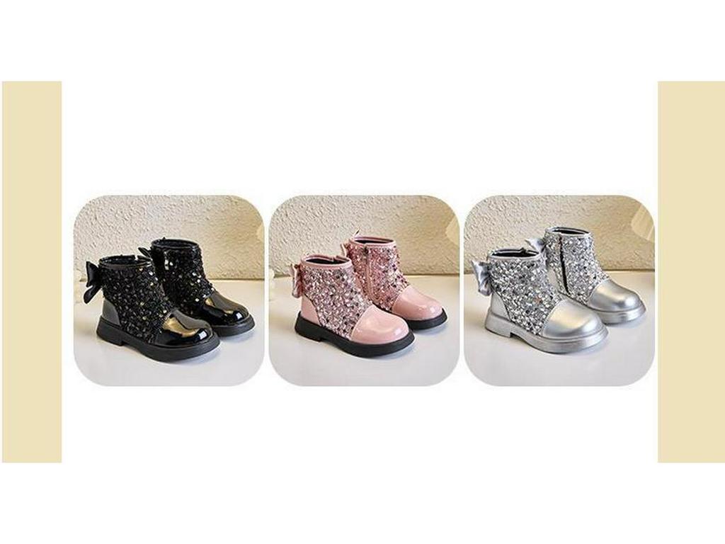Девичьи ботинки для вечеринки в стиле принцессы - Короткие ботинки в британском стиле с модной боковой молнией