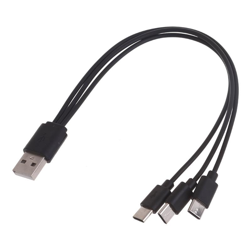 USB Multi Charging Cable 1/2/3/4 In 1 Multiple Phone Charger Cord USB C Multi Cable with Type C Port for Phones Tablets