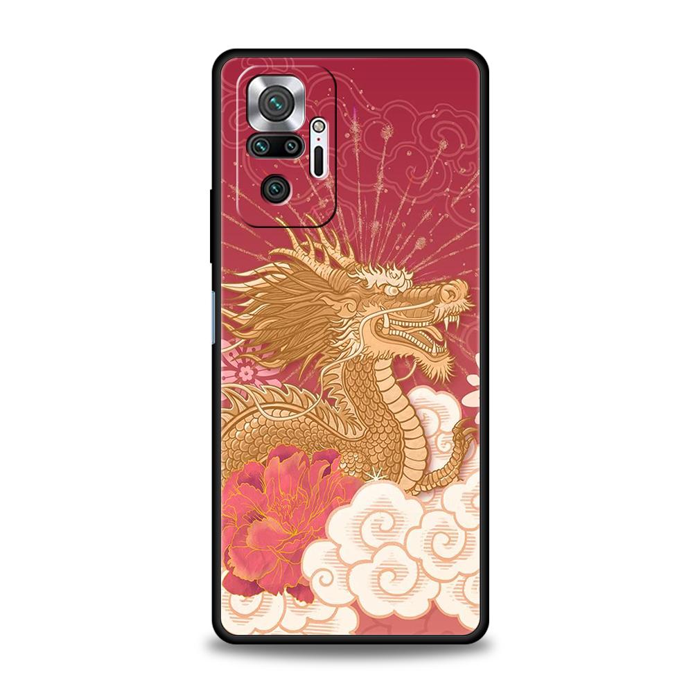 Illusory Color Chinese Dragon Phone Case Cover for Redmi 14C 10C 9 Note 14 13 12 10 11 Pro Plus K40 K50 Pro Plus Soft TPU Shell