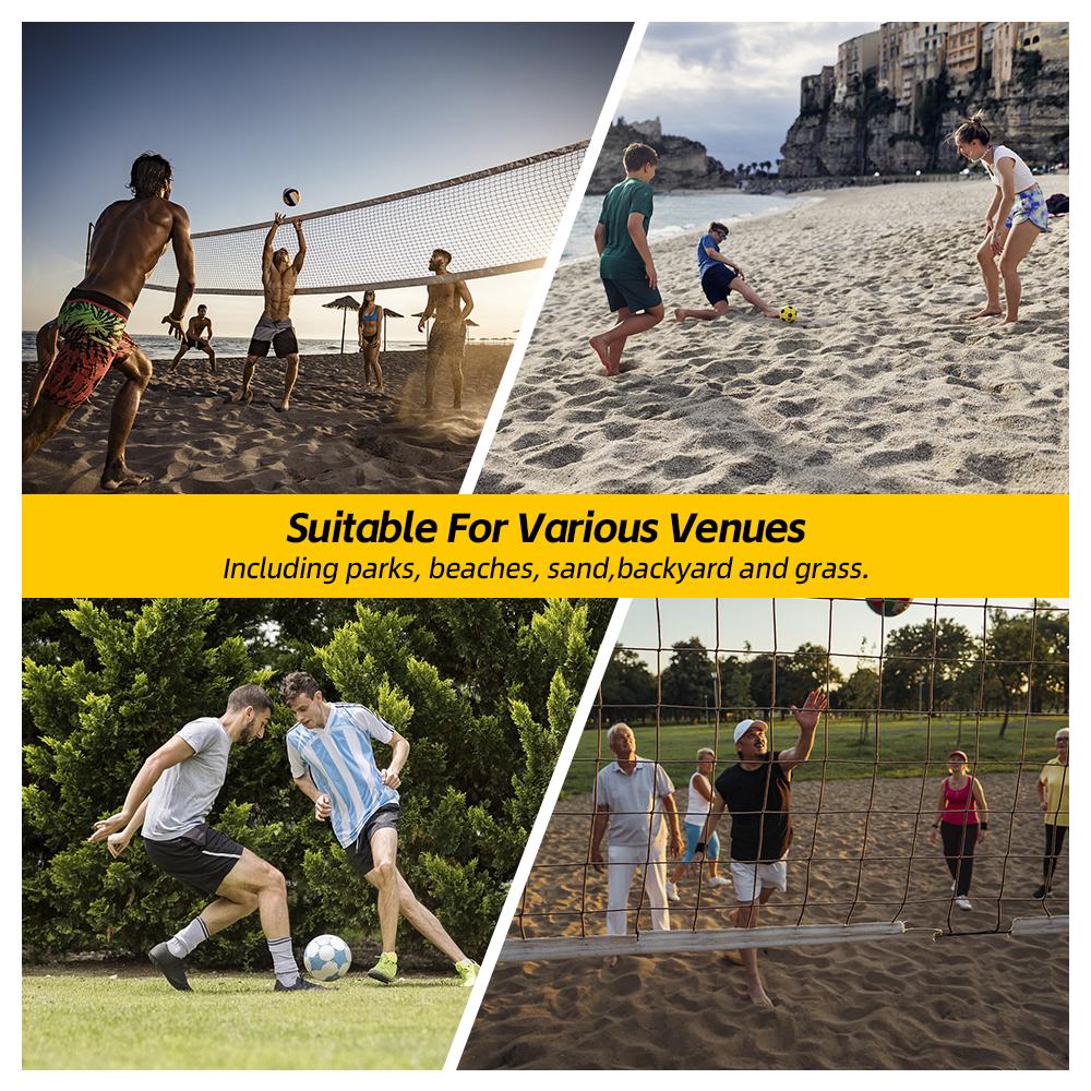 Сетка для пляжного волейбола, футбольная сетка, сетка для бадминтона с подставкой, сумка для переноски на заднем дворе, на открытом воздухе