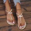 2024 Новые бохо женские сандалии большого размера 43 Женская обувь на плоской подошве с открытым носком и ремешком на платформе сандалии для женщин