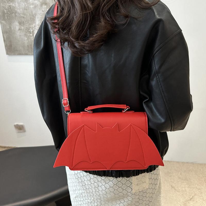 Yogodlns Готическая женская сумка через плечо Крыло летучей мыши Женские сумки с верхней ручкой Креативная шикарная сумочка из ПУ кожи Хэллоуин Новинка Сумка кроссбоди Кошелек