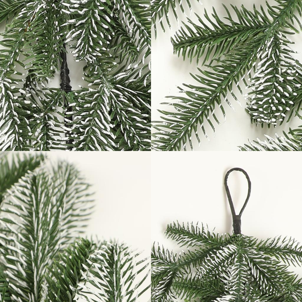 Five-Fork Rattail Artificial Decoration, 47.24 Inch/pcs Realistic Garland For Holiday, Christmas, Full, Artificial Branches