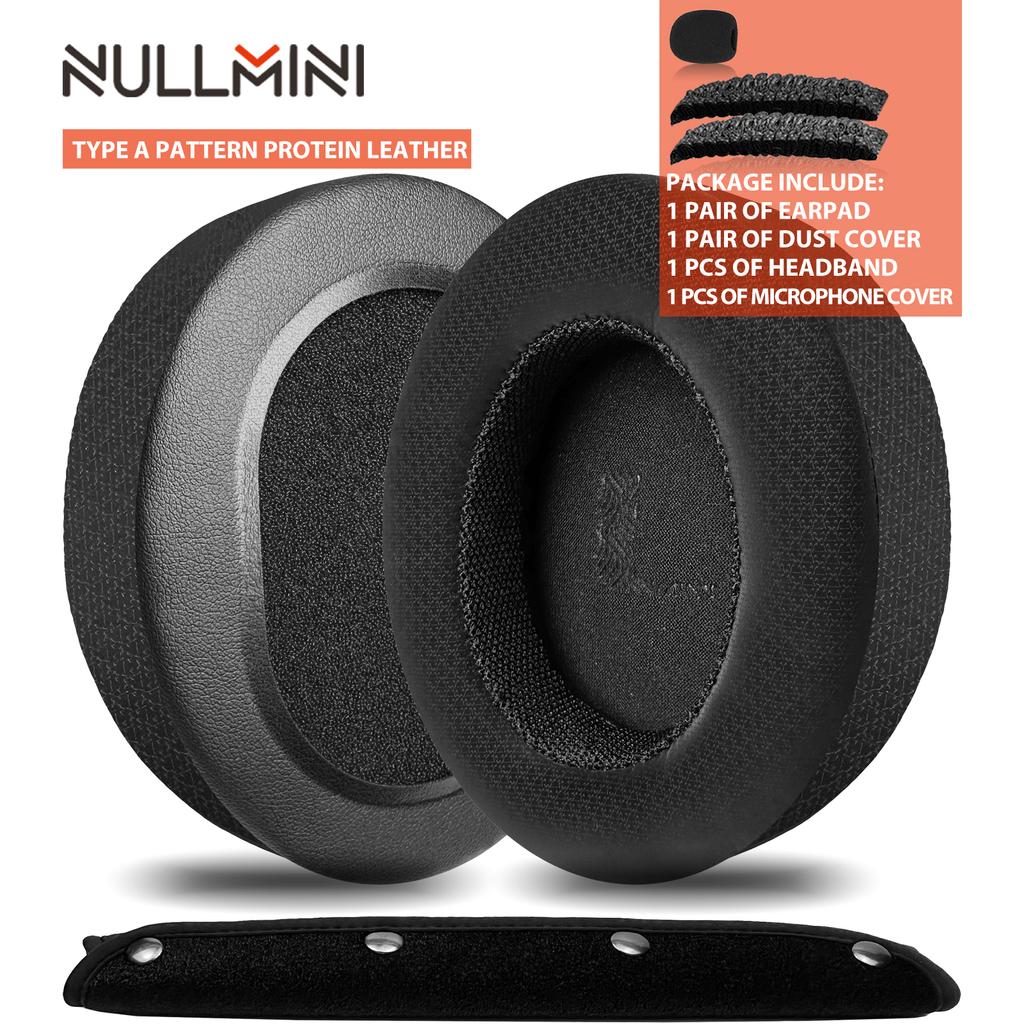 Nullmini Replacement Earpads for Audio Technica ATH-M50x M50xBT M40x M30x M20x MSR7 Headphones Cooling Gel Ear Pads Headband