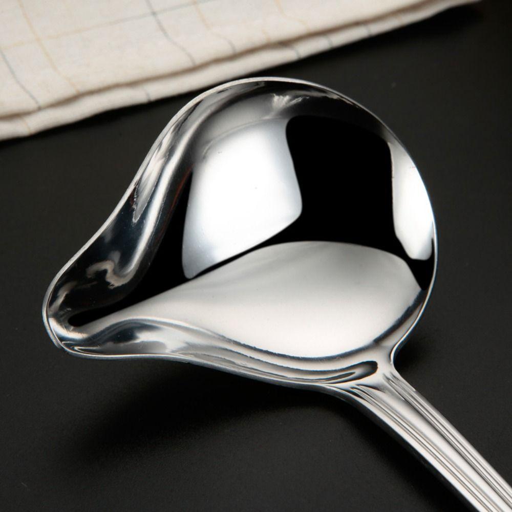 1/2pcs 7.87*2.91 Inch Household Spoon Set Silver Skimming Spoon Creative Duckbill Scoop Kitchen