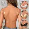 3pcs Women Invisible Bras Transparent Strap Backless Underwire Push Up Bra, B and C Cup Underwear Suitable for Christmas Party Dress