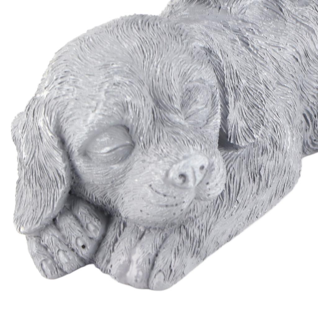 Pet Memorial Statue Resin Sleeping Pet Angel Garden Sculpture for Pet Memorial Gravestone Ornament