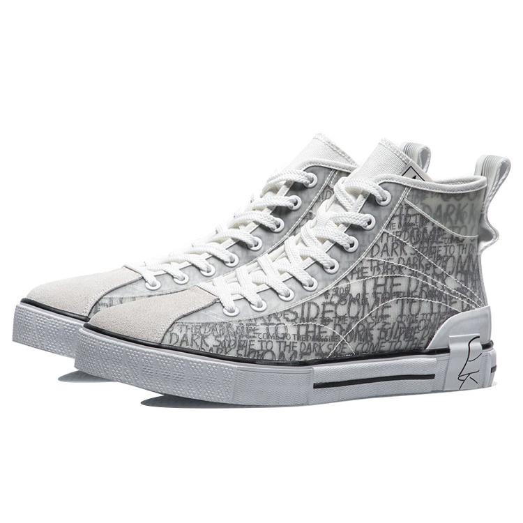 Li Ning Классические холщовые Hi X Звездные войны 'Серый Белый' Женские AGCR182-1