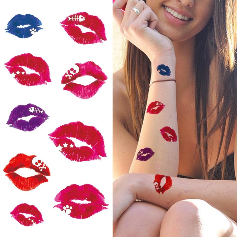 Черное реалистичное поддельное кольцо, временные татуировки для женщин, девушек, стихов, тату с буквами, ЭКГ, клевер, крест, водостойкая тату-наклейка