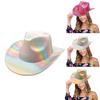 Cowgirl Hat with Dainty Rainbow for Bachelorette Party Holiday Western Cowgirl Hat for Bride for Outdoor Birthday Party