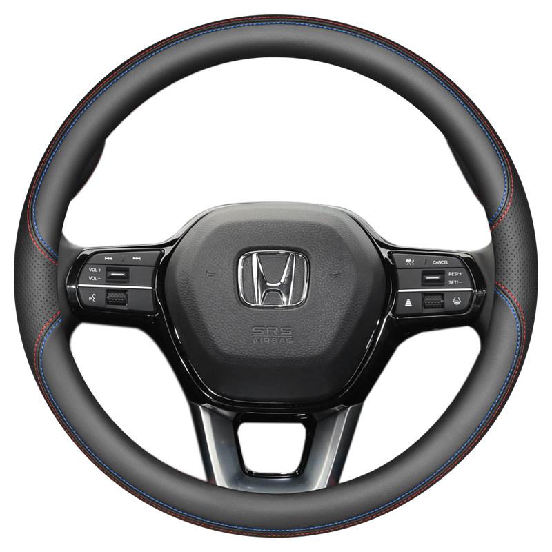 VZH5 Leather Car Steering Wheel Cover for Honda CRV Accord Jazz City Pilot ZRV HRV 2025 2026 Accessories Honda Steering Wheel Cover