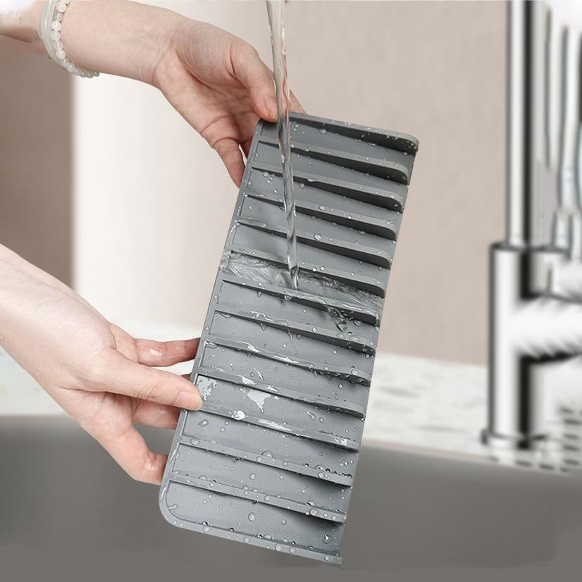 Силиконовые самоосушающиеся мыльницы Подушка для посуды Противоскользящий поддон для раковины Мыльница Подушка для сушки посуды Коврик для слива раковины